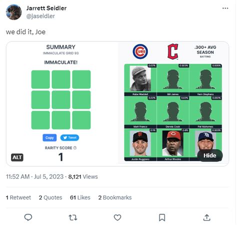 Like Wordle for baseball nerds, the Immaculate Grid has become this summer’s viral internet sensation